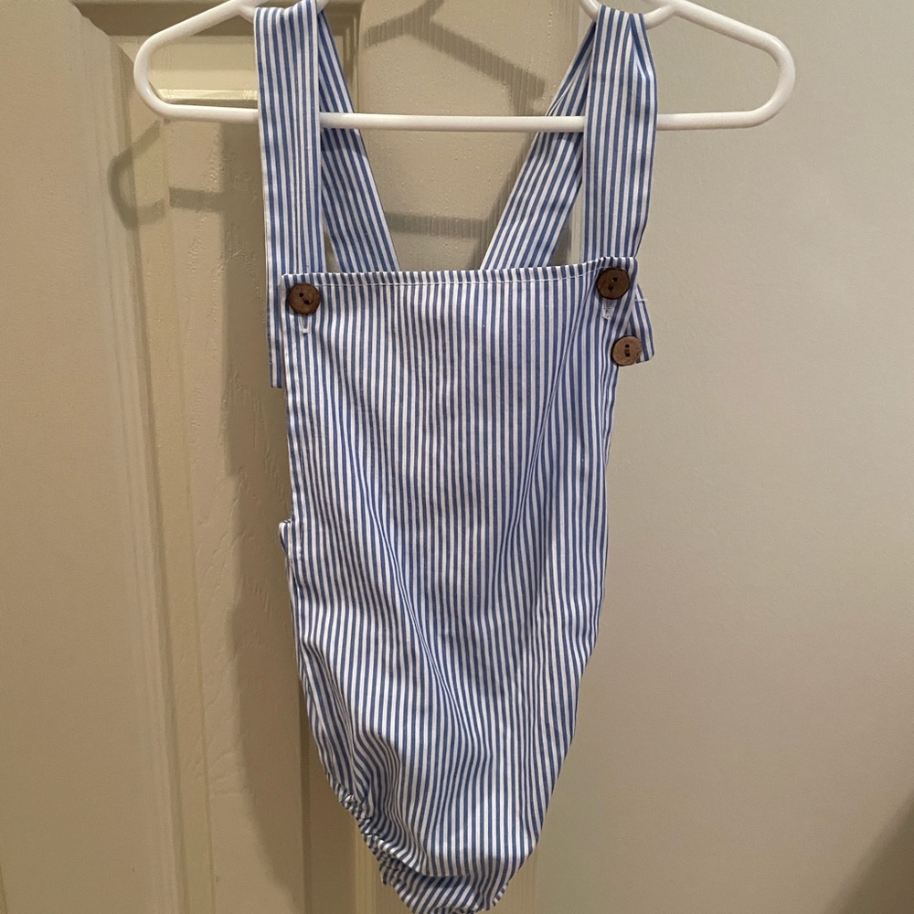 Blue & white striped jumper